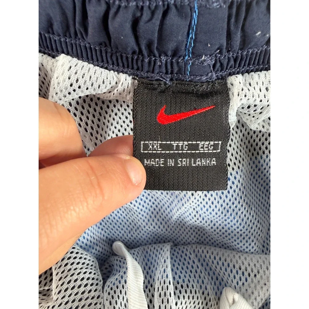 Vintage Nike Swim Trunks Mens 2XL Blue Nylon Lined Y2K 90s Board Shorts